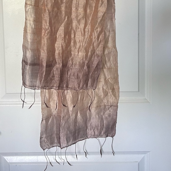 Silk Scarf in Ombre Pink and Purple - Picture 1 of 7